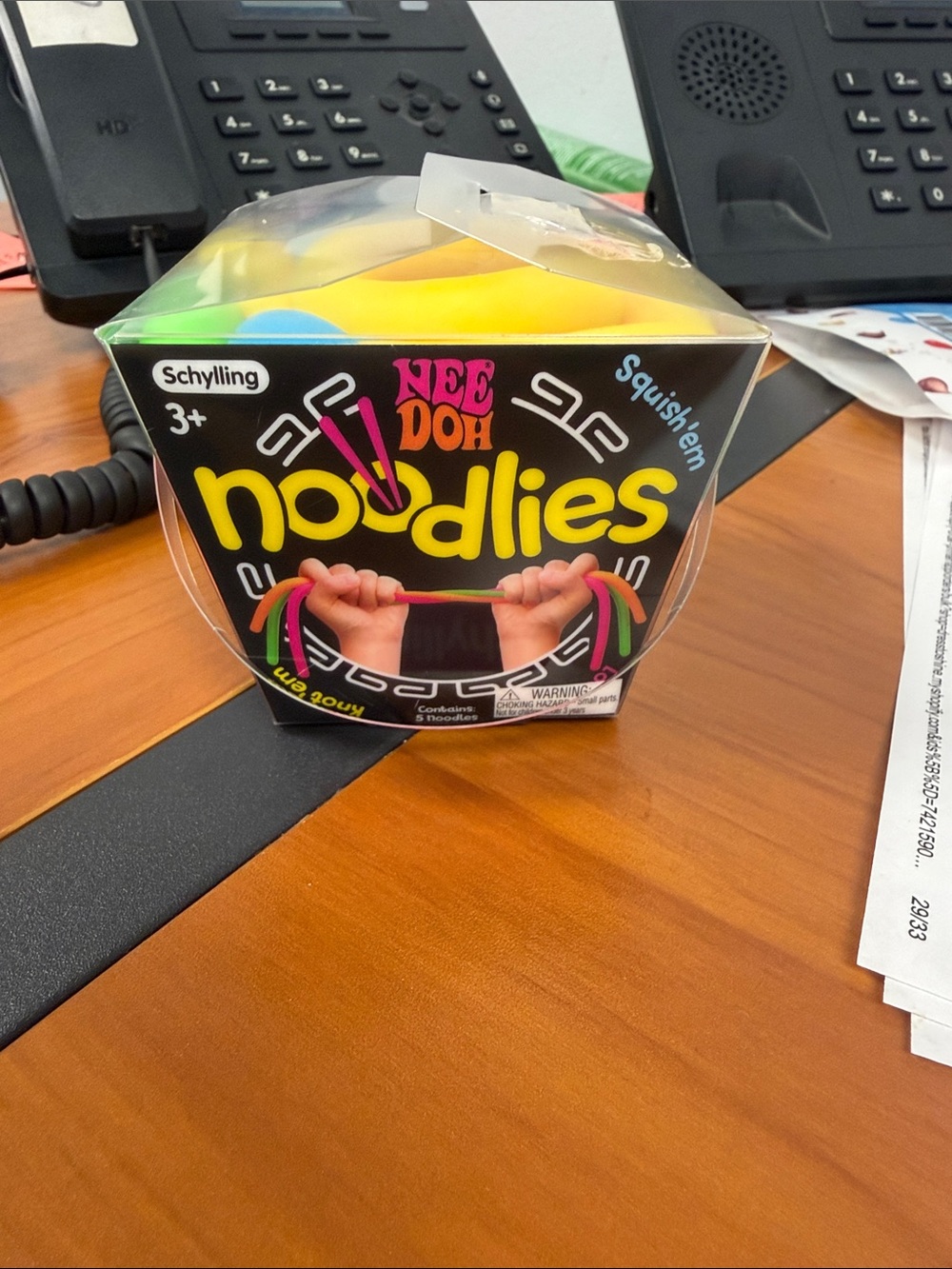 NeeDoh Noodlies Squish-Em Kids Toy - Yellow